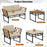 7 Piece Outdoor Conversation Set with Cushions and Bungee Rope Seat-Beige