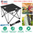 2Pcs Foldable Camping Table Portable Picnic Table Lightweight Travel Desk with 2 Cup Holders/Table Carrying Bag