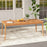 8-Person Outdoor Acacia Wood Dining Rectangular Bistro Table with Umbrella Hole