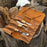 8 Pocket Leather Tool Roll