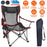 Foldable Camping Chair 330LBS Load Heavy Duty Steel Lawn Chair Collapsible Chair with Reclining Backrest Angle Cup Holder Pillow Side Pocket Carry Bag