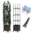 87 Inch Tall Raised Garden Bed with Plant Box Trellis and Lockable Wheels Adjustable Height