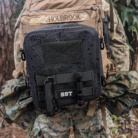 Large Waterproof Submersible Tactical MOLLE Pouch for Plate Carriers, Battle Belts, Rucks and Field Gear. Durable Thermoplastic Design is Compatible with Backpacks, Tactical Belts, Chest Rigs and More