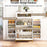 Kitchen Pantry Cabinet Freestanding Food Storage Cupboard-White