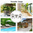3 Pieces Outdoor Set Patio Bistro with Attached Removable Ice Bucket