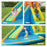Inflatable Water Slide Kids Bounce House with 740W Blower