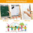 Kids Art Easel with Paper Roll Double Sided Chalkboard and Whiteboard-Gray