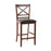 Set of 2 Bar Stools 25 Inch Counter Height Chairs with