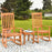 3 Pieces Eucalyptus Rocking Chair Set with Coffee Table