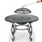 35.5 Feet Patio Fire Pit Dining Table With Cooking BBQ Grate