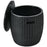 9.5 Gallon 4-in-1 Patio Rattan Cool Bar Cocktail Table Side Table