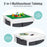 2-in-1 Kids Double-sided Activity Building Block Table with Drawers-White