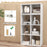 8 Cube Bookshelf with Back Guardrail for Living Room Bedroom-White