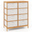 8 Drawers Dresser with Removable Fabric Bins for Bedroom-Beige