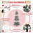 8 Feet Snow Flocked Artificial Christmas Tree with Cool White LED Lights