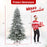 8 Feet Snow Flocked Artificial Christmas Tree with Cool White LED Lights