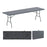 8 ft Portable Folding Table 350 LBS Fold-in-Half Table with HDPE Tabletop