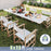 8 ft Portable Folding Table 350 LBS Fold-in-Half Table with HDPE Tabletop