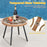 3 Piece Patio Bistro Set with Heavy Duty Metal Frame-Beige