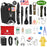 47Pcs Emergency Survival Kit Survival EDC Gear Equipment Tool First Aid Supplies Kit Tools with Pouch for Hiking Hunting Disaster Camping Adventure
