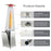 42000 BTU Pyramid Patio Heater with Wheels