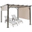 10 x 10 Feet Metal Frame Patio Furniture Shelter-Beige