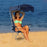 Foldable Beach Canopy Chair Sun Protection Camping Lawn Canopy Chair 330LBS Load Folding Seat w/ Cup Holder For Beach Poolside Travel Picnic