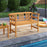 Acacia Wood 2-Person Patio Loveseat with Backrest and Armrests