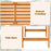 Acacia Wood 2-Person Patio Loveseat with Backrest and Armrests