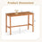 Acacia Wood Counter Height Table with Slatted Tabletop and Footrest Crossbar