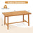 Acacia Wood Dining Table for 6 People Heavy-Duty Indoor Outdoor