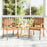 Acacia Wood Outdoor Dining Chairs Set of 2 PE Rattan Patio Chairs with Backrests and Armrests