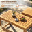 Acacia Wood Outdoor Coffee Table with Stools Set of 2 3 Pieces Patio Table and Stools Set