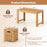 Acacia Wood Outdoor Coffee Table with Stools Set of 2 3 Pieces Patio Table and Stools Set