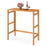 Acacia Wood Outdoor Bar Table with Slatted Tabletop for Balcony