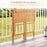 Acacia Wood Outdoor Bar Table with Slatted Tabletop for Balcony
