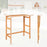 Acacia Wood Outdoor Bar Table with Slatted Tabletop for Balcony