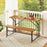 Acacia Wood Patio Table Bench for 2 People One-Side Picnic Table