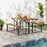 Acacia Wood Patio Table Bench for 2 People One-Side Picnic Table