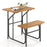 Acacia Wood Patio Table Bench Set One-Side Picnic Table and Seat
