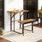 Acacia Wood Patio Table Bench Set One-Side Picnic Table and Seat