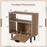 Accent Side End Table with Storage Shelf and Cabinet for Small Space-Natural