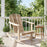 Adirondack Rocking Chair with Slatted Seat and High Fanned Back-Natural