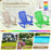Adirondack Rocking Chair with Slatted Seat and High Fanned Back-Natural
