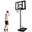 Adjustable Portable Basketball Hoop Stand with Shatterproof Backboard Wheels