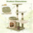 38 Inch Tall Multi-Level Aesthetic Kitten Tower with Condo and Bed-Green