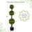 4 FT Artificial Ball Shape Bush Tree with Lush PE leaves and Trunk