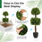 40 Inch Artificial Boxwood Topiary Ball Tree for Front Porch Patio Home-Green