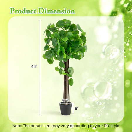 44 Inch Artificial Crabapple Tree with Adjustable Branches for Decor