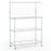 4-Tier Bakers Rack on Wheels with Adjustable Shelves-Silver